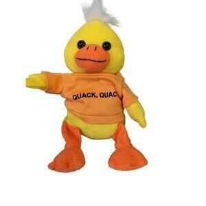 it's all greek to me plush orange yellow duck quack quack  Easter 7.5 in